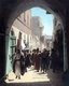 Palestine: David Street crowded with Palestinian pedestrians, Jerusalem, 1919